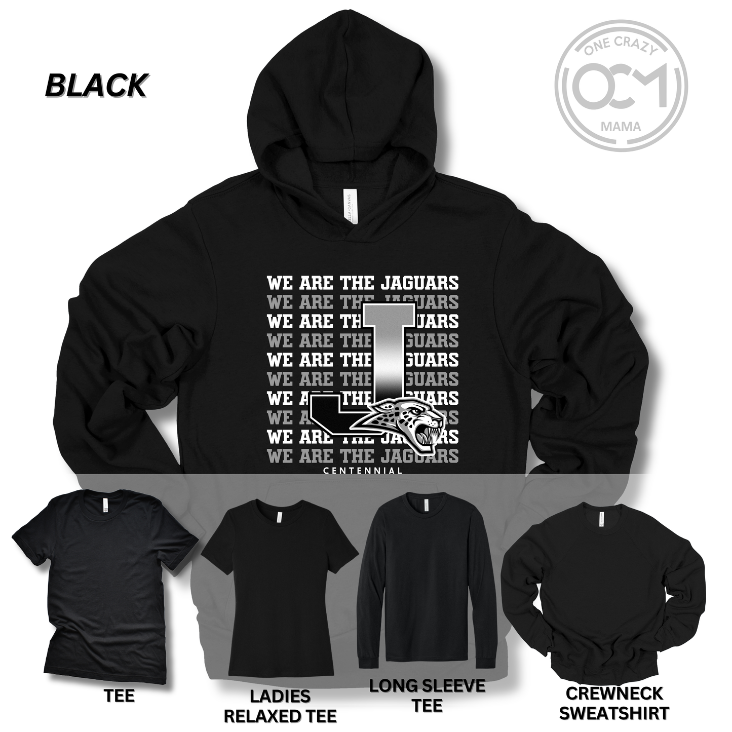 Adult & Ladies - Multiple Apparel Styles (Centennial Jaguars Collection)