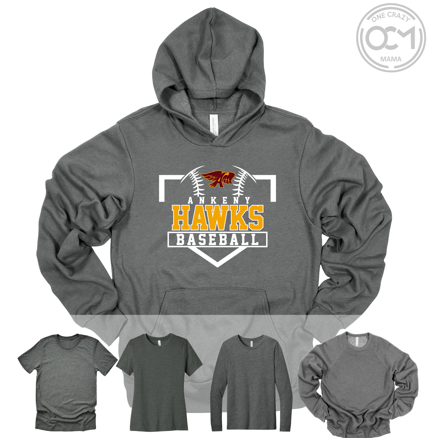 Adult - Multiple Styles (Ankeny Hawks Baseball Collection)