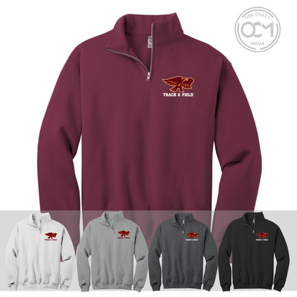Adult - 1/4 Zip Sweatshirt (Ankeny Hawks Track & Field)
