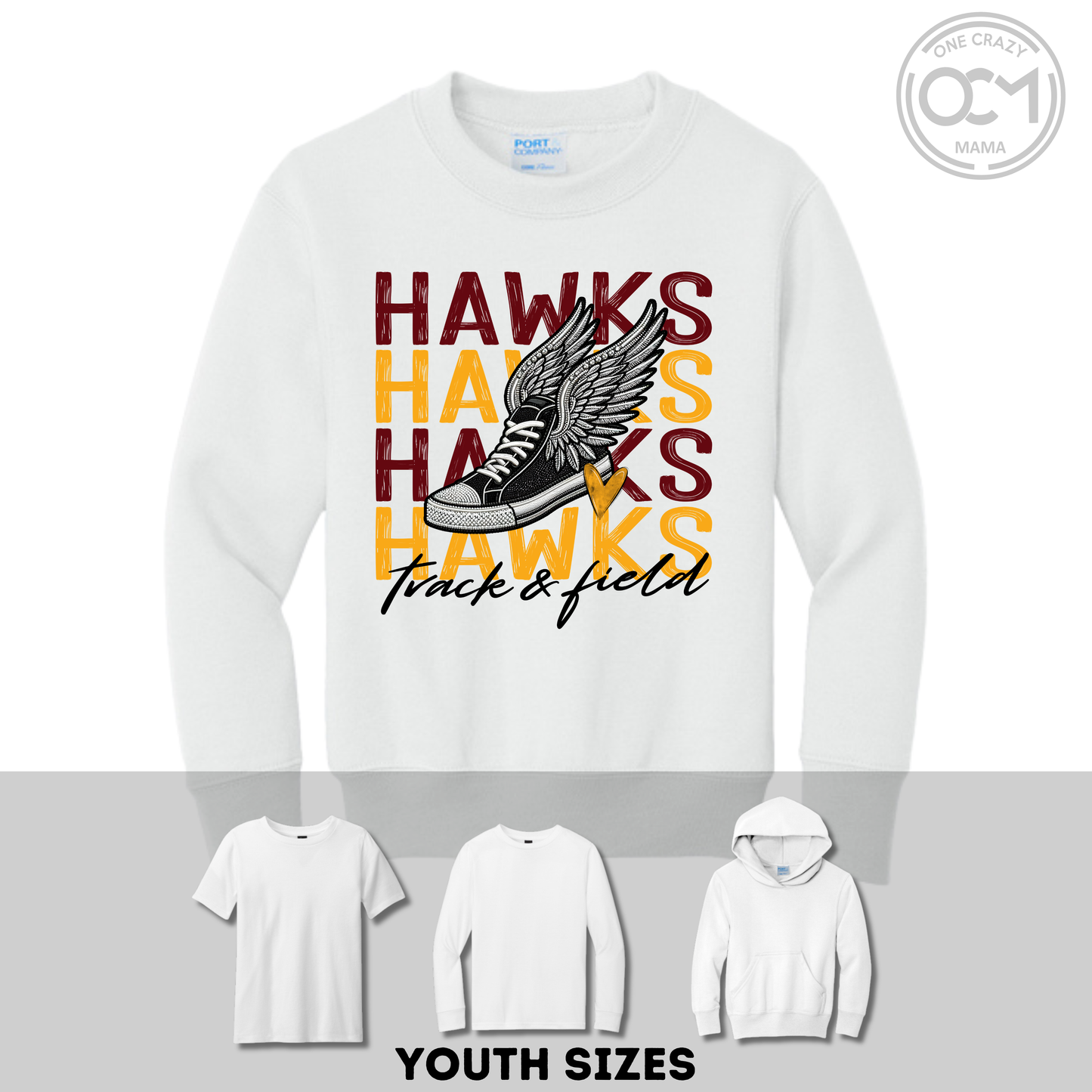 Youth - Multiple Apparel Options (Ankeny Hawks Track & Field)