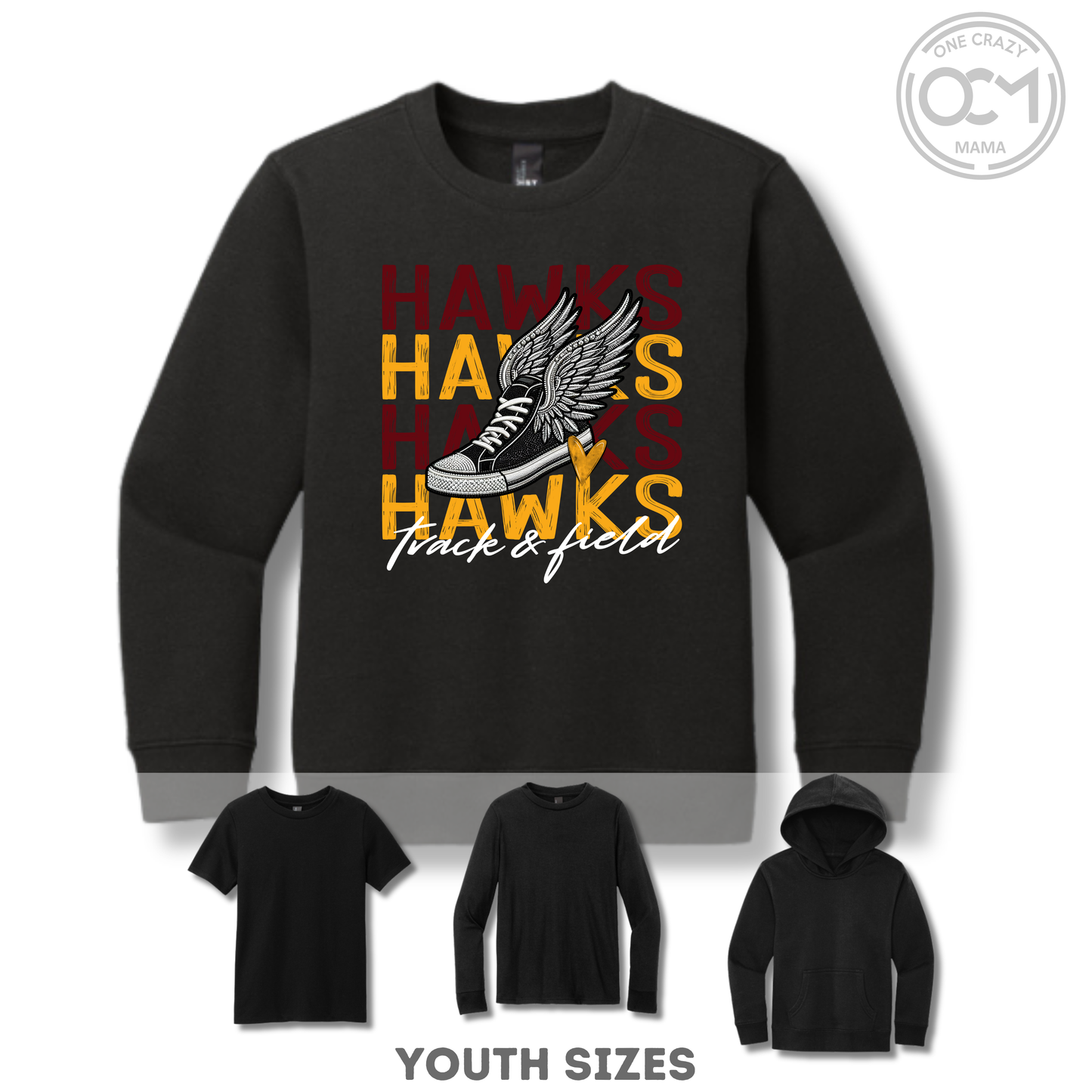 Youth - Multiple Apparel Options (Ankeny Hawks Track & Field)