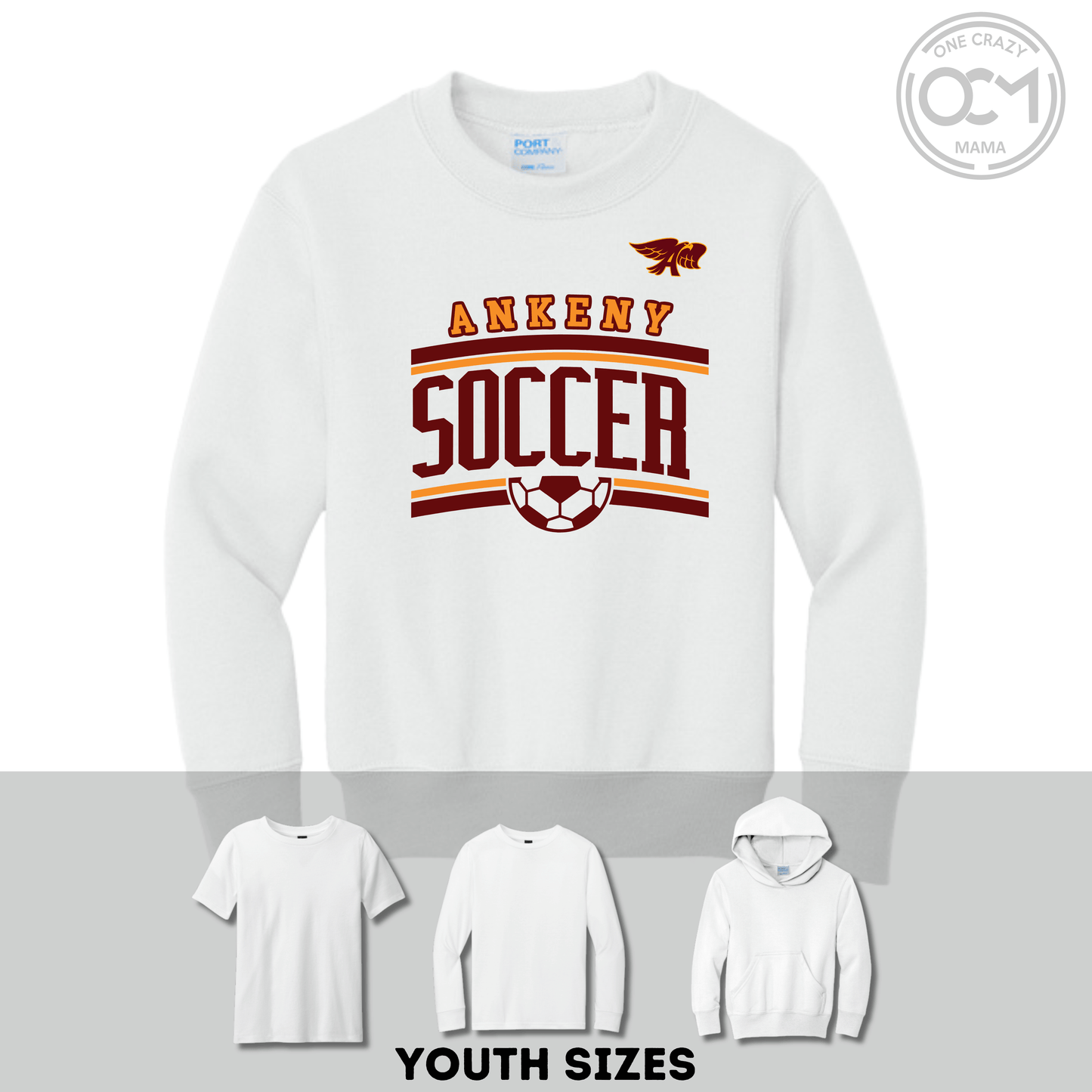 Youth - Multiple Apparel Options (Ankeny Hawks Soccer)