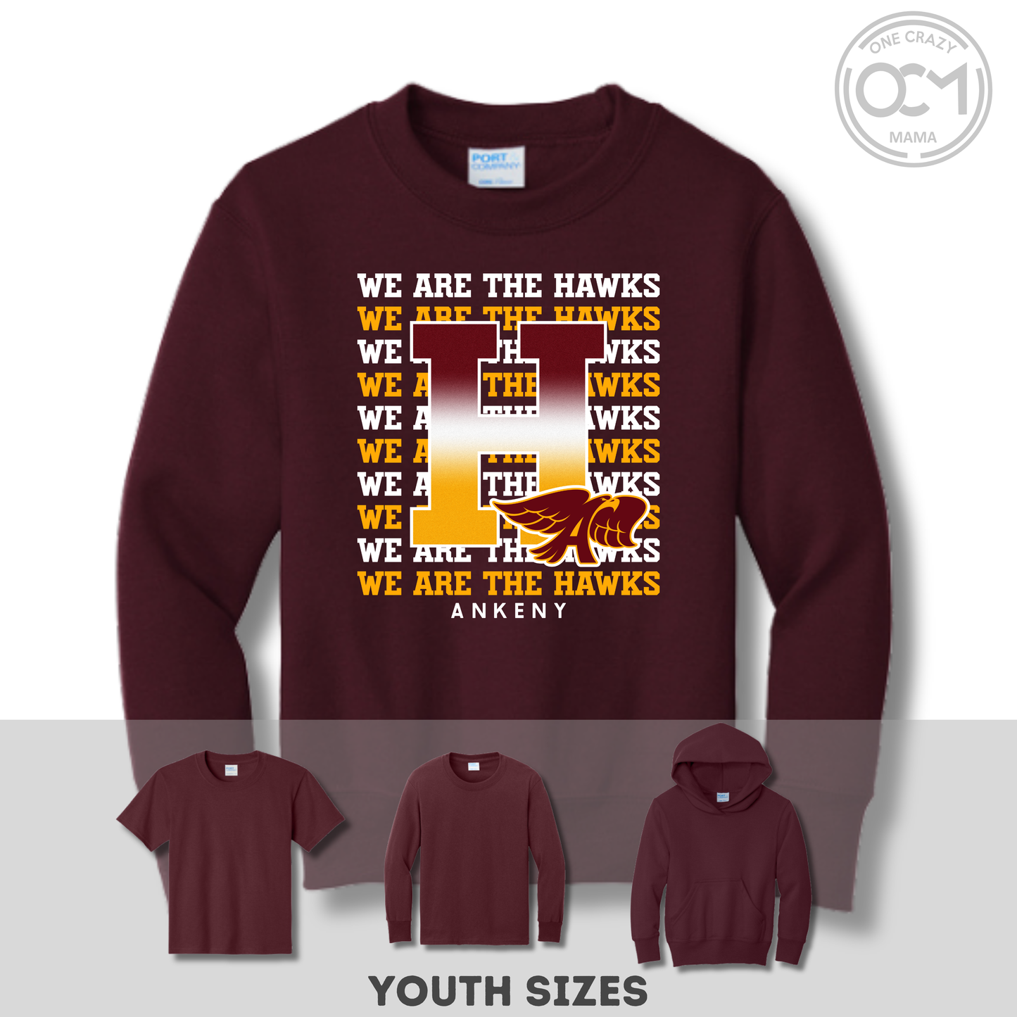 Youth - Multiple Apparel Options (Ankeny Hawks Collection)