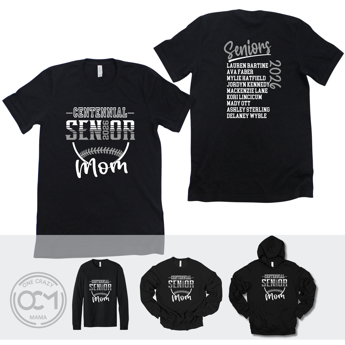 Adult - Multiple Apparel Options (Centennial Softball Senior Mom)
