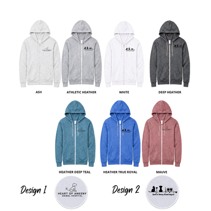 Bella+Canvas - Fleece Full Zip Hoodie (Heart of Ankeny)