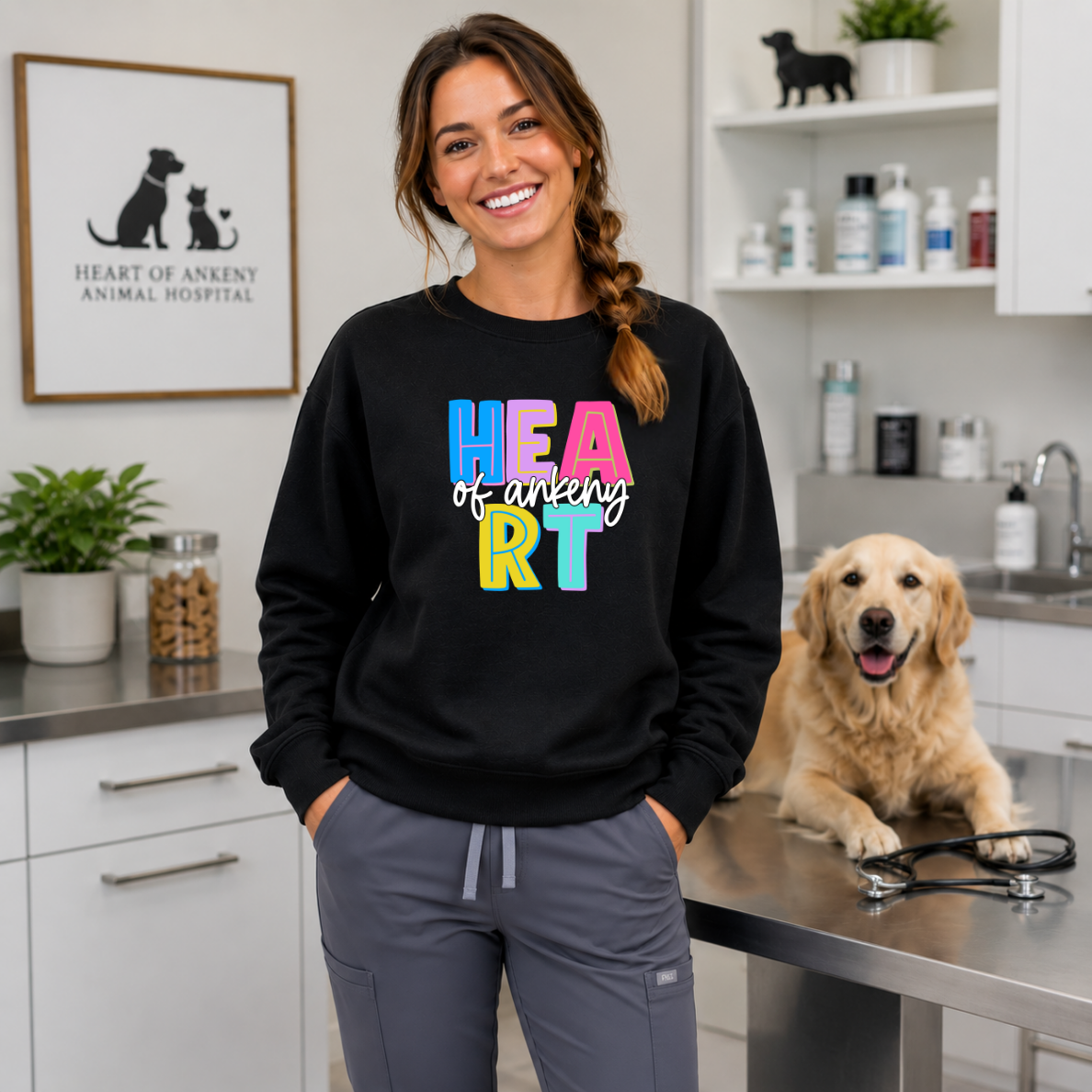 Enza - Ladies Crewneck Sweatshirt (Heart of Ankeny)