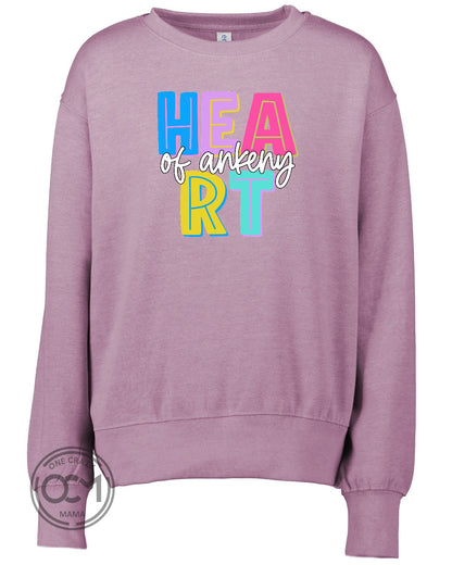 Enza - Ladies Crewneck Sweatshirt (Heart of Ankeny)