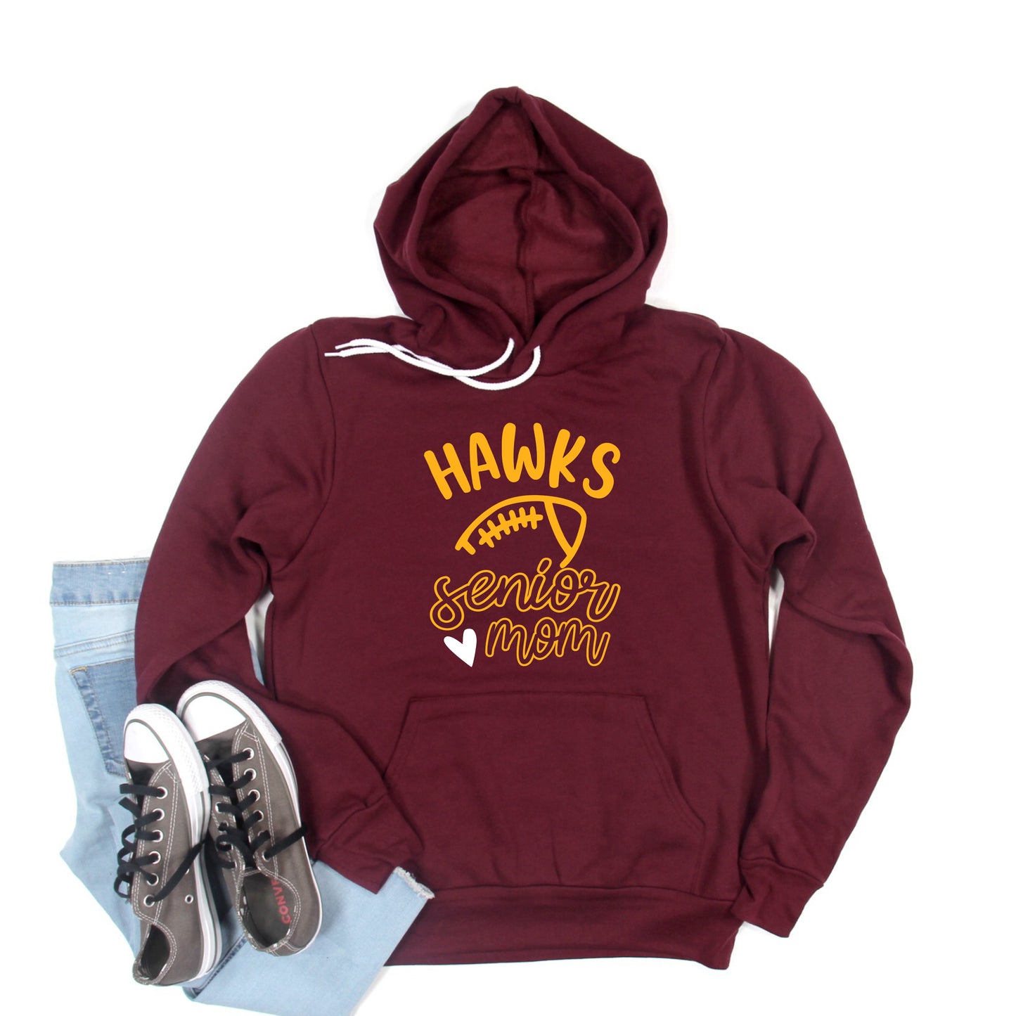 Ankeny Hawks Senior Football Moms 2024-2025 (6 apparel options - Option to add # to front & back)