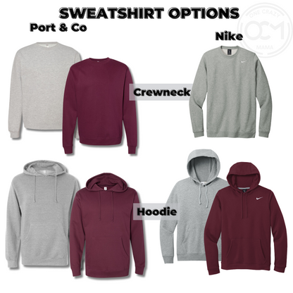 Available Now - Ankeny Hawks -  Embossed Embroidered Hoodie (Grey & Maroon -Lg)