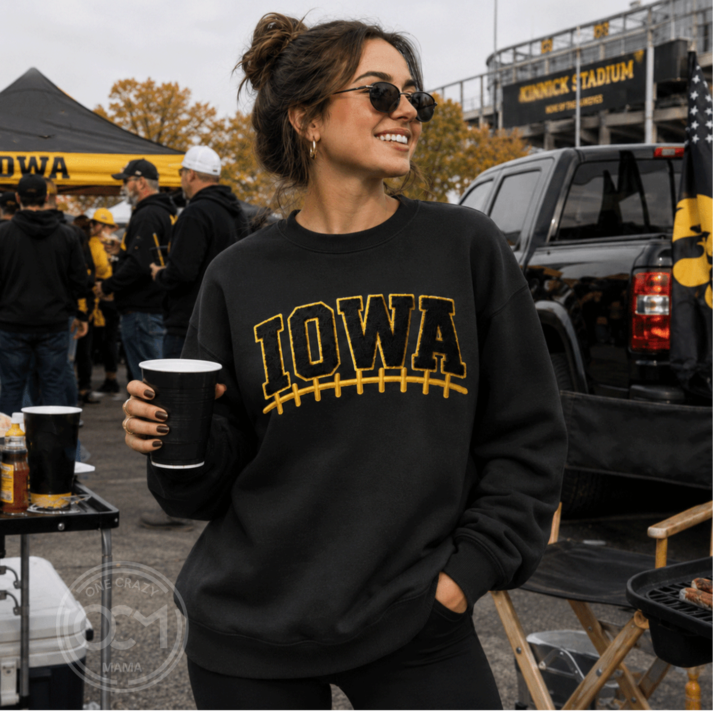 Ladies - Crewneck Sweatshirt (Iowa Patch)