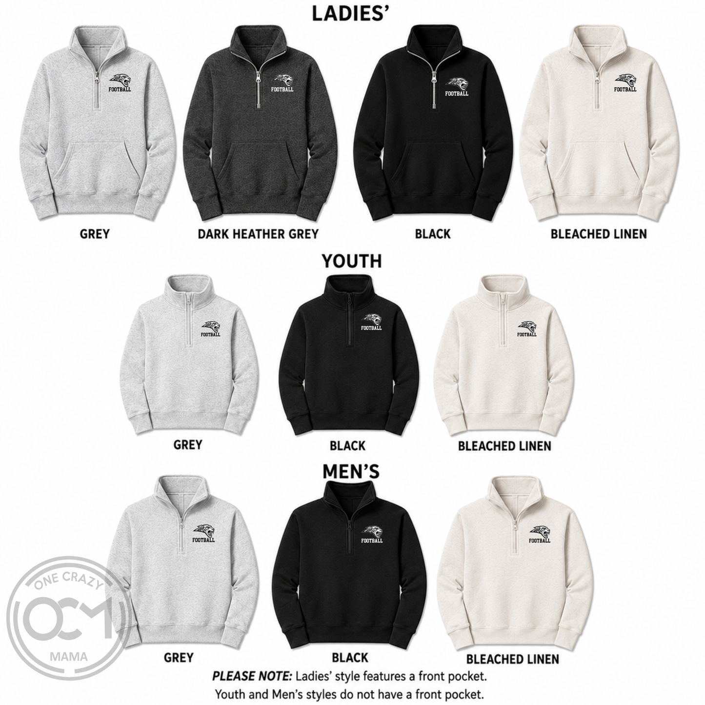 Enza - Half Zip Fleece (Centennal Football Fundraiser 2026)