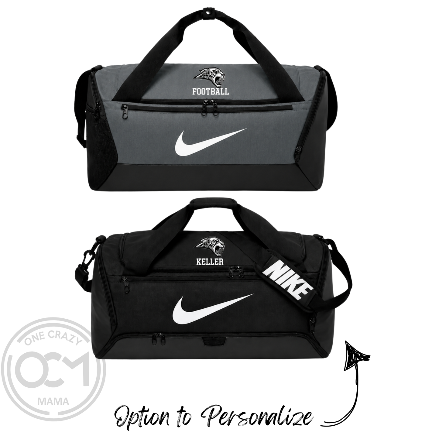 Duffel- Nike Small or Large Duffel (Centennial Jaguar Football)