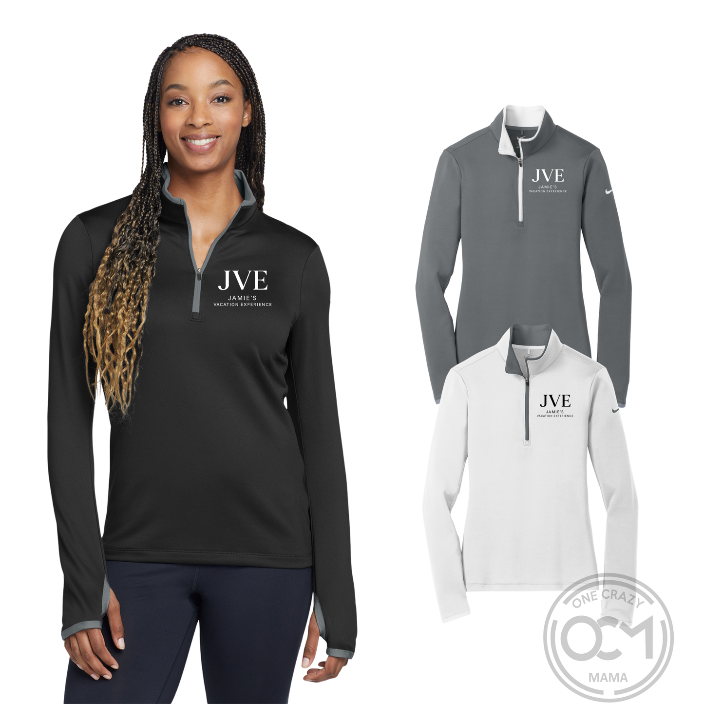 Ladies - Nike Dri-Fit Stretch 1/2 Zip (JVE)