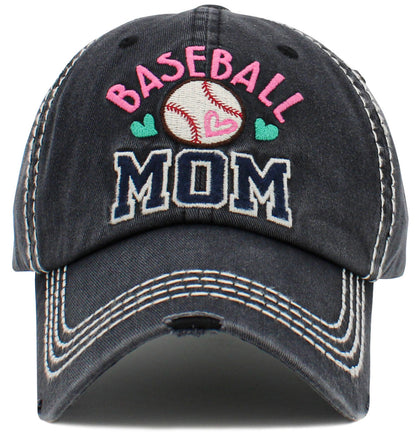 BASEBALL MOM WASHED VINTAGE BALLCAP