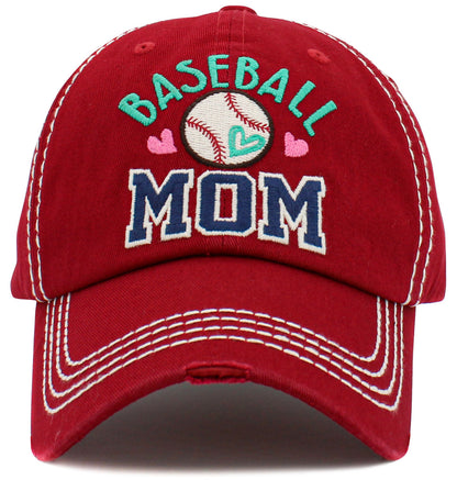 BASEBALL MOM WASHED VINTAGE BALLCAP