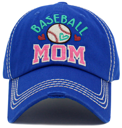 BASEBALL MOM WASHED VINTAGE BALLCAP