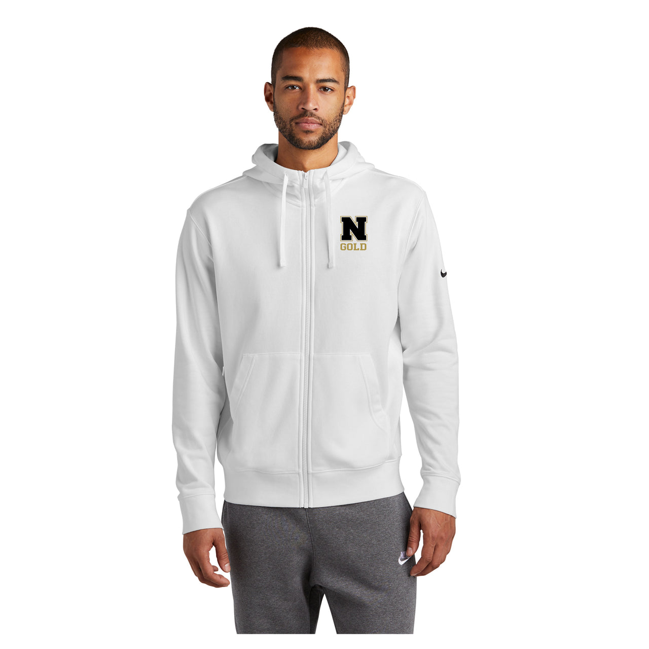 Adult - Nike Zip up Hoodie - (Nebraska Gold)