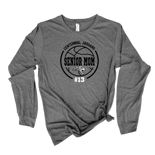 Adult -  Unisex Long Sleeve Tee (Senior Jaguar Basketball Moms)