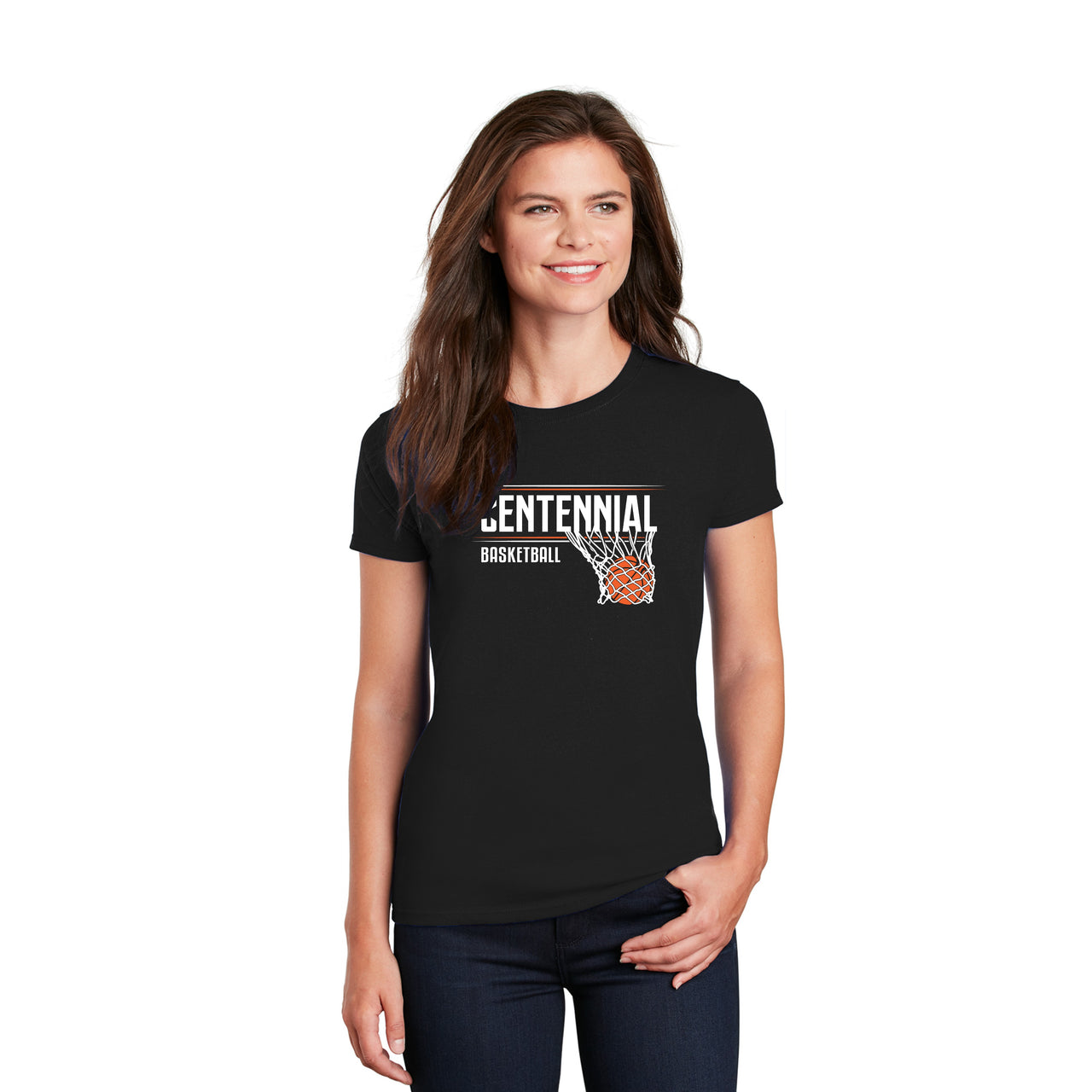 Ladies - Relaxed Tee - 3 Designs - (Centennial Jaguar Basketball)