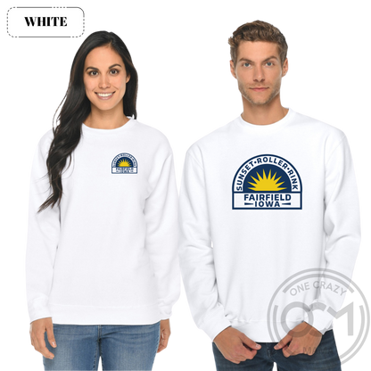 Adult - District Premium Crewneck Sweatshirt (Sunset Roller Rink)