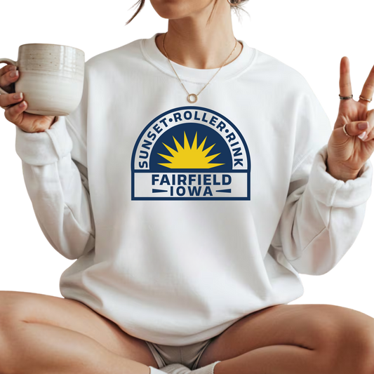 Adult - District Premium Crewneck Sweatshirt (Sunset Roller Rink)
