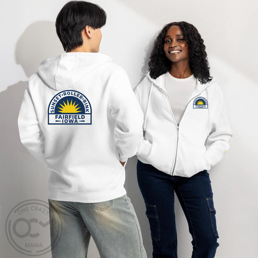 Adult - Disrtrict Premium Full Zip Hoodie (Sunset Roller Rink)