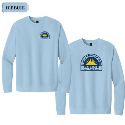 Adult - District Premium Crewneck Sweatshirt (Sunset Roller Rink)