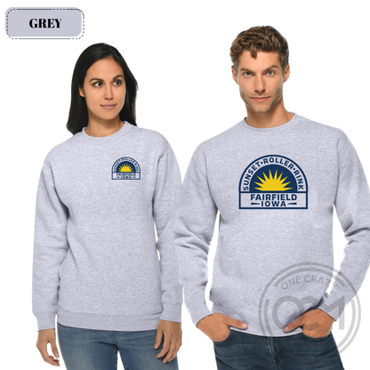 Adult - District Premium Crewneck Sweatshirt (Sunset Roller Rink)