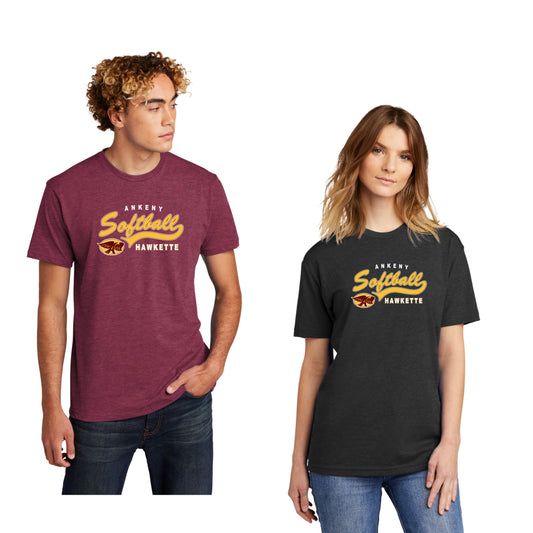 Adult & Youth - Unisex Cotton/Poly Tee (Ankeny Hawkette Softball)