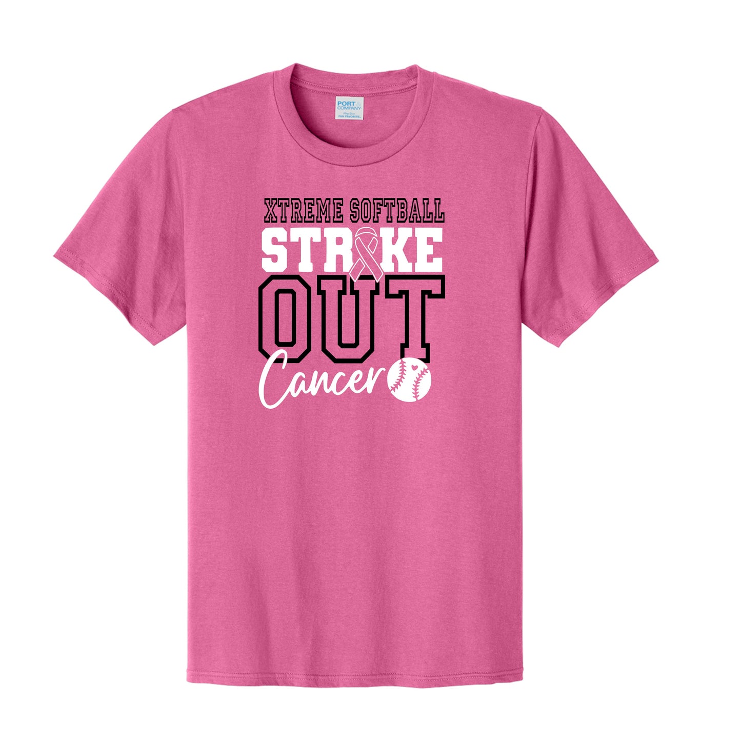Adult & Youth - Port & Co CVC Tee (Xtreme Softball - Back blank)