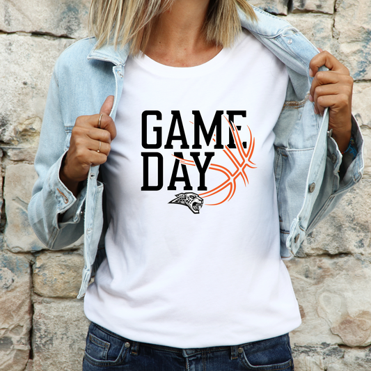 Adult & Youth -Bella Cotton/Poly Tee (Game Day Basketball - Jaguars)