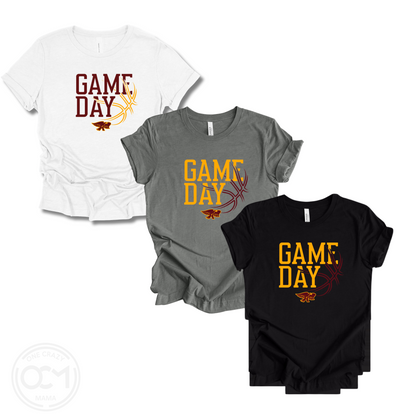 Adult & Youth -Bella Cotton/Poly Tee (Game Day Basketball - Hawks)