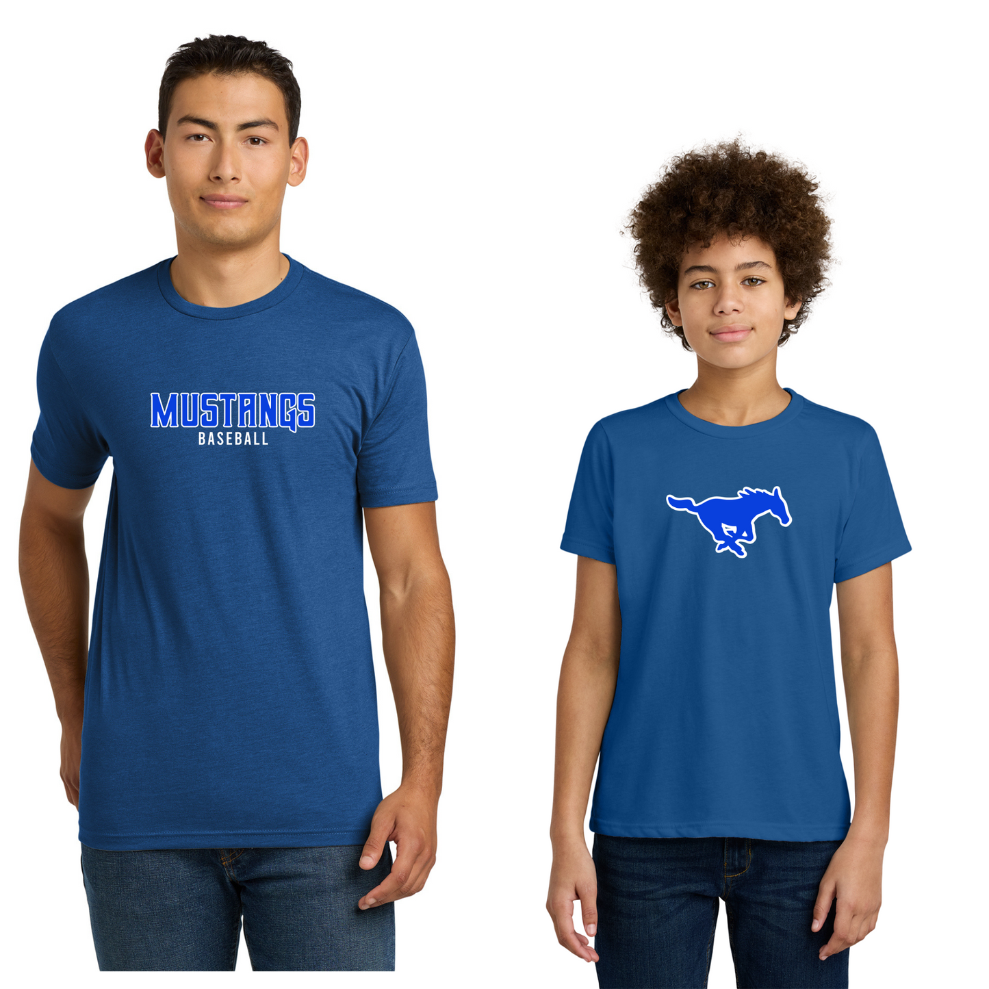 Adult & Youth - Next Level Tee- (Ankeny Mustangs Baseball)