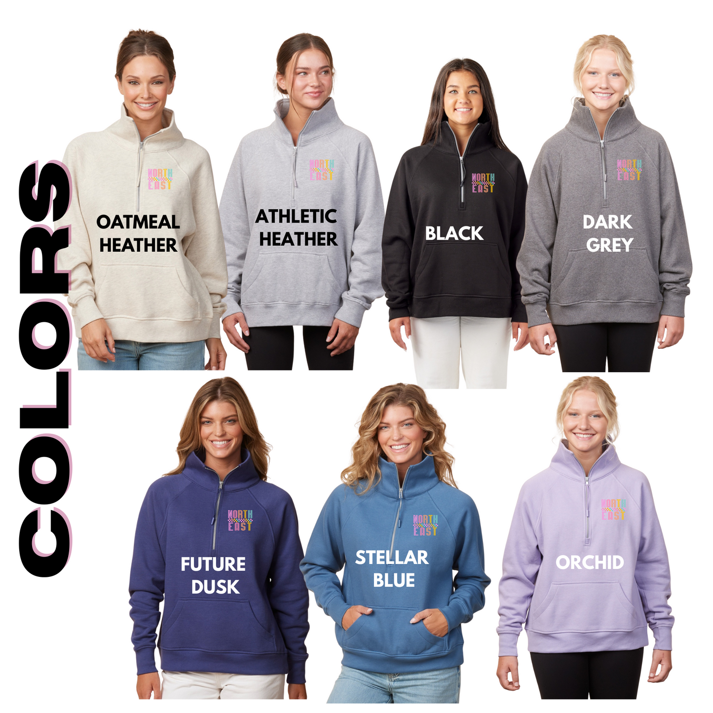 Ladies - Enza Boxy 1/2 Zip Fleece (NE Elementary Staff)
