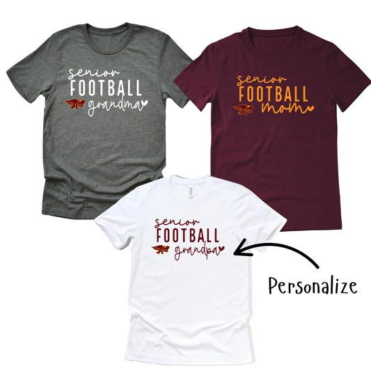 Senior Hawk Football- Bella+Canvas Apparel - (Ankeny Hawks Football)