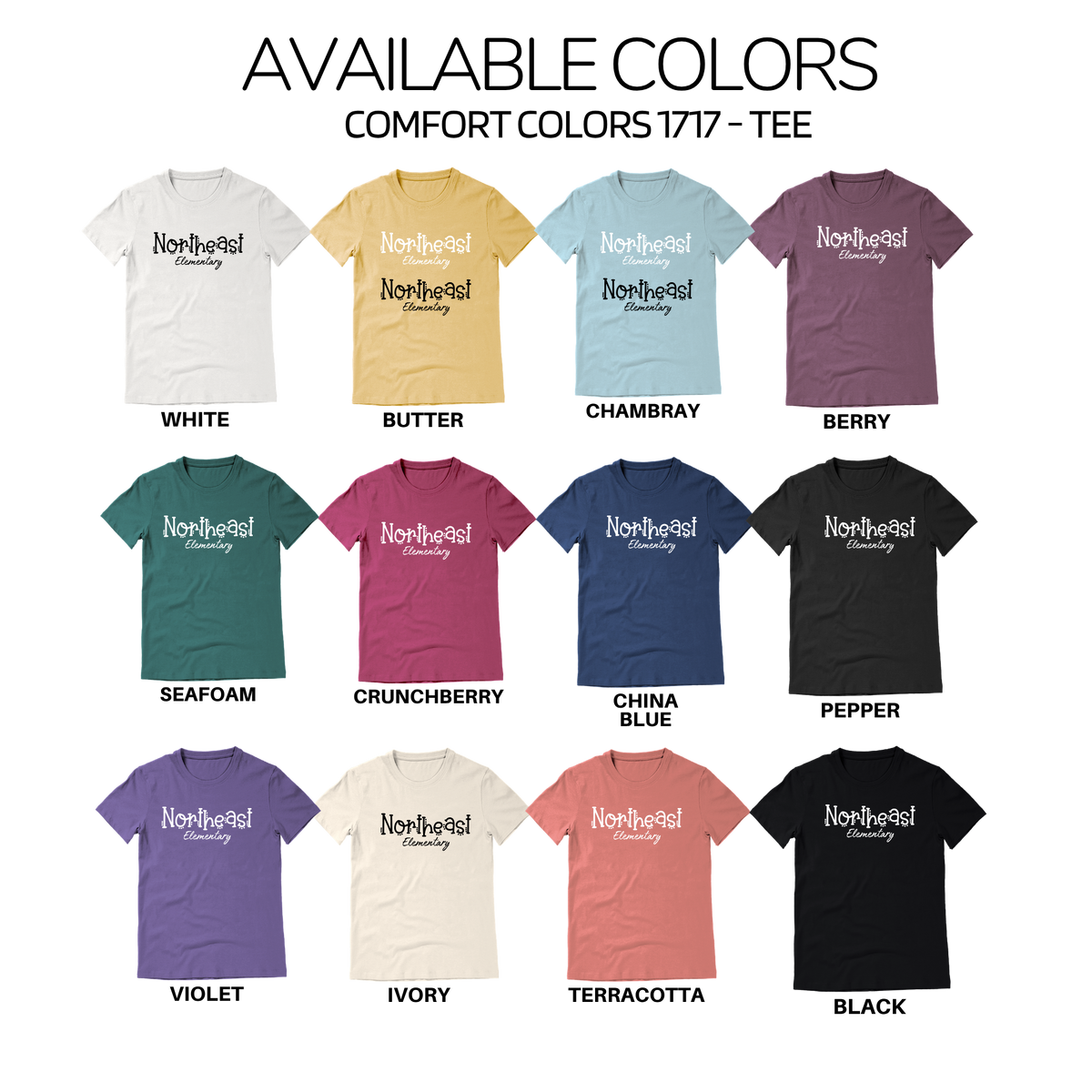 Comfort Colors - Tee & Long Sleeve Tee (NE Elementary Staff)