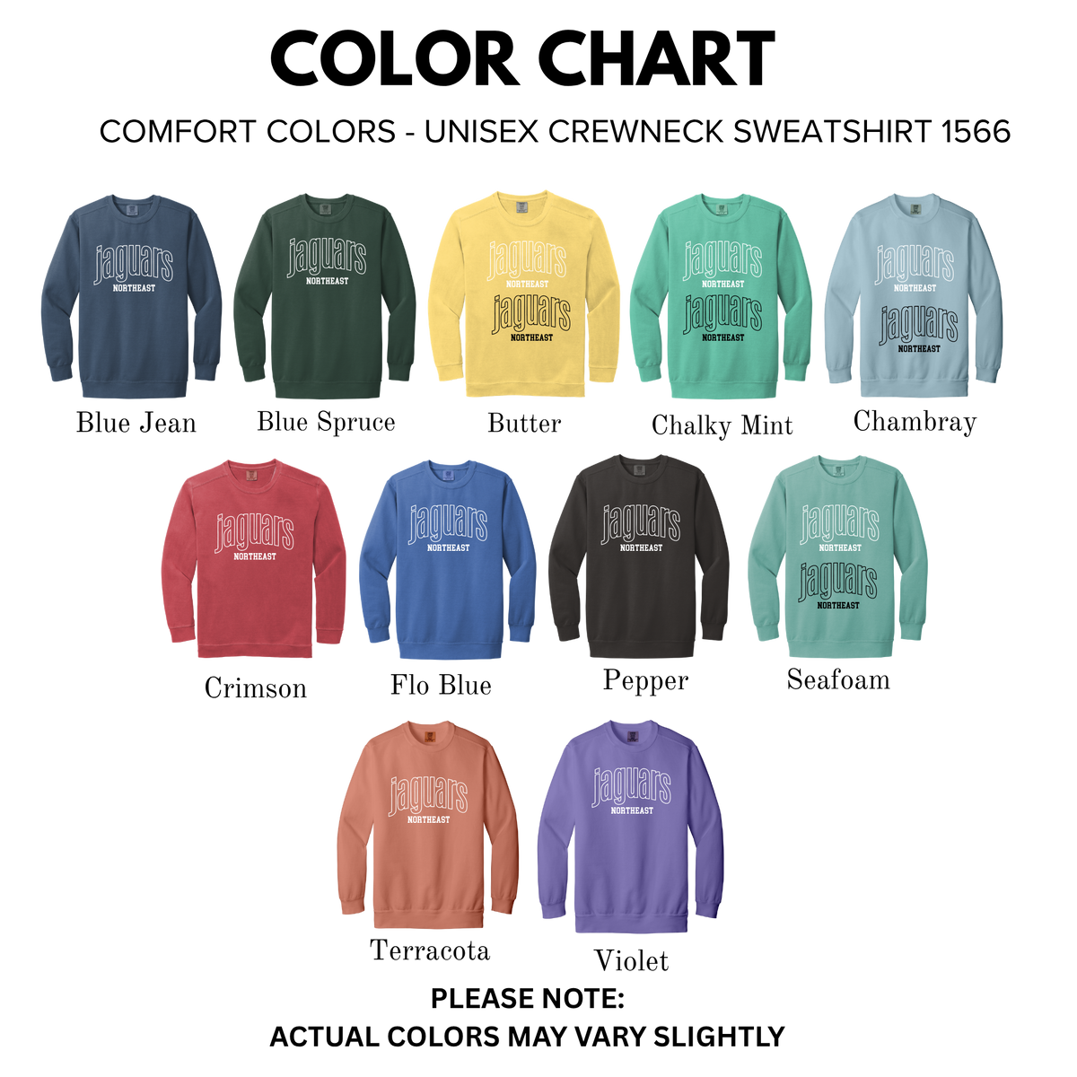 Comfort Colors - Crewneck Sweatshirt (NE Elementary Staff)