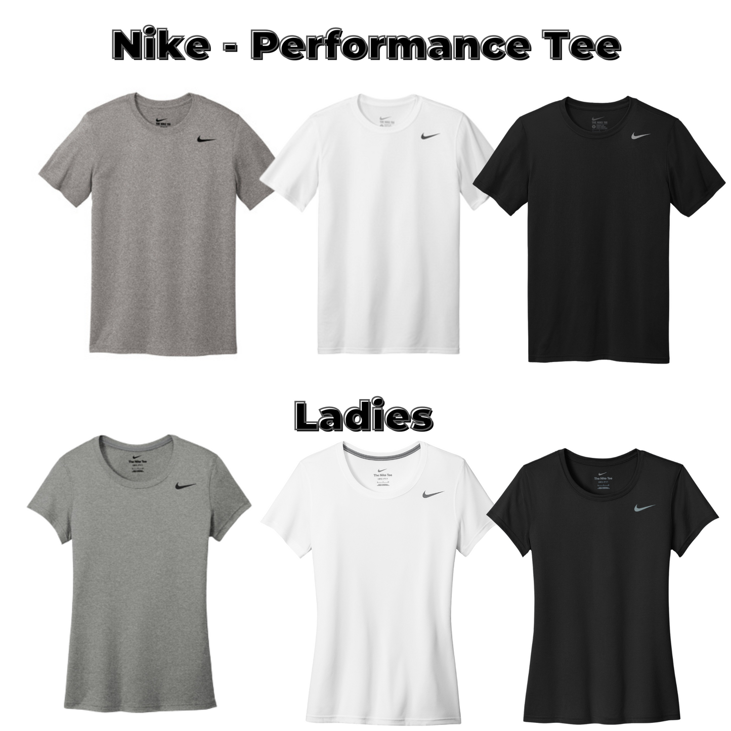 Adult, Ladies & Youth - Nike Performance Tee (Nebraska Gold)