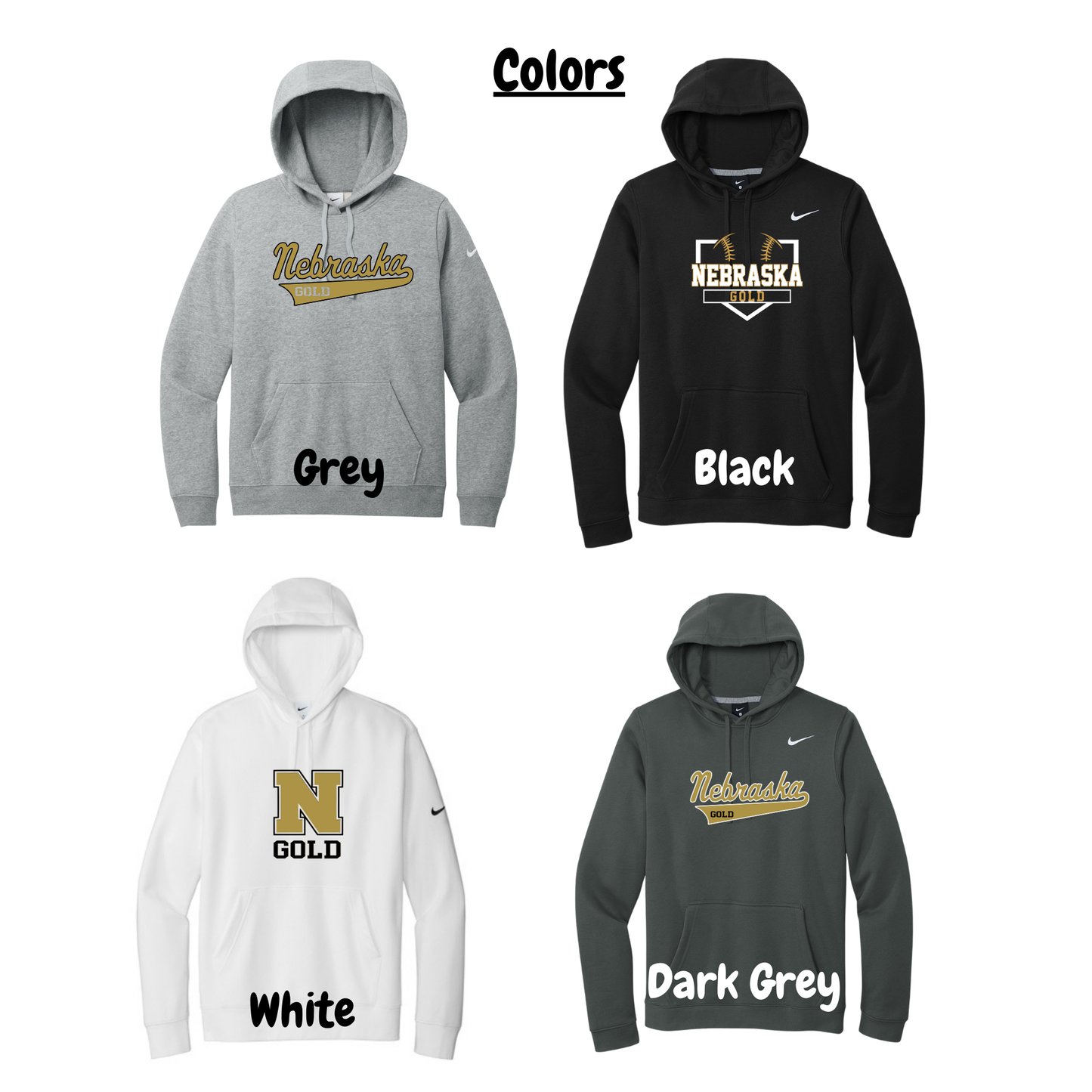 Adult - Nike Hoodie (Nebraska Gold)