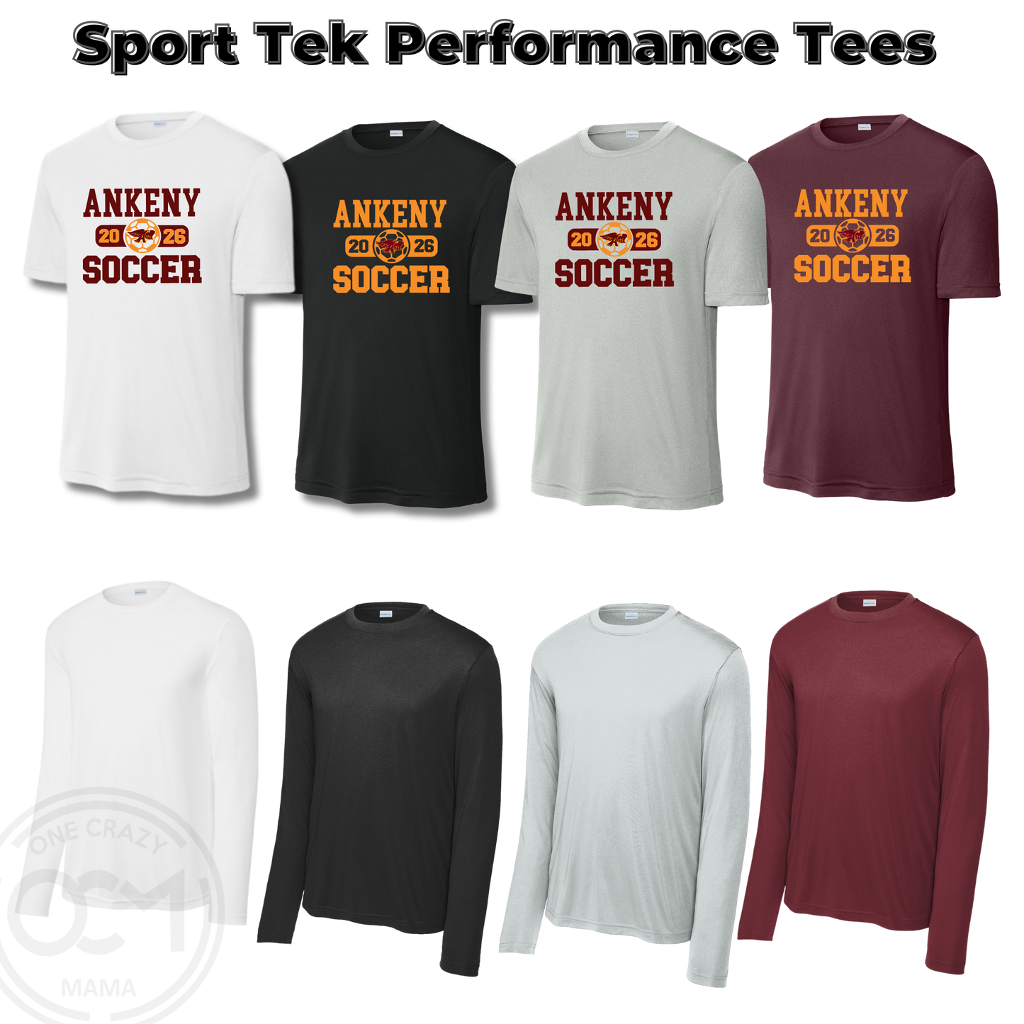 Adult & Ladies - Performance Tees - (Ankeny Hawks Soccer)