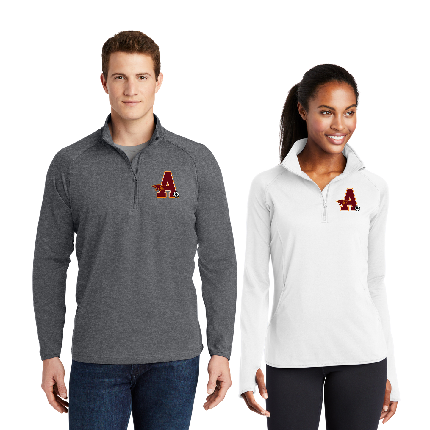 Adult & Ladies -Stretch 1/2-Zip Pullover (Ankeny Hawks Soccer)