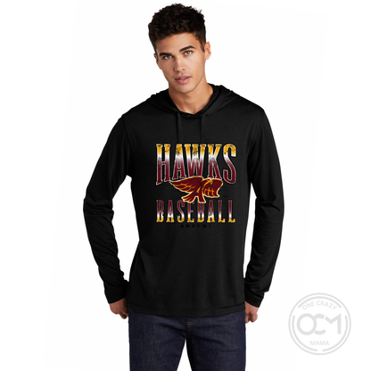 Adult - Hooded Tees (Ankeny Hawks Baseball)