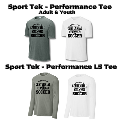 Youth - Sport Tek Tee & LS Tee Performance apparel - (Centennial Jaguars Soccer)