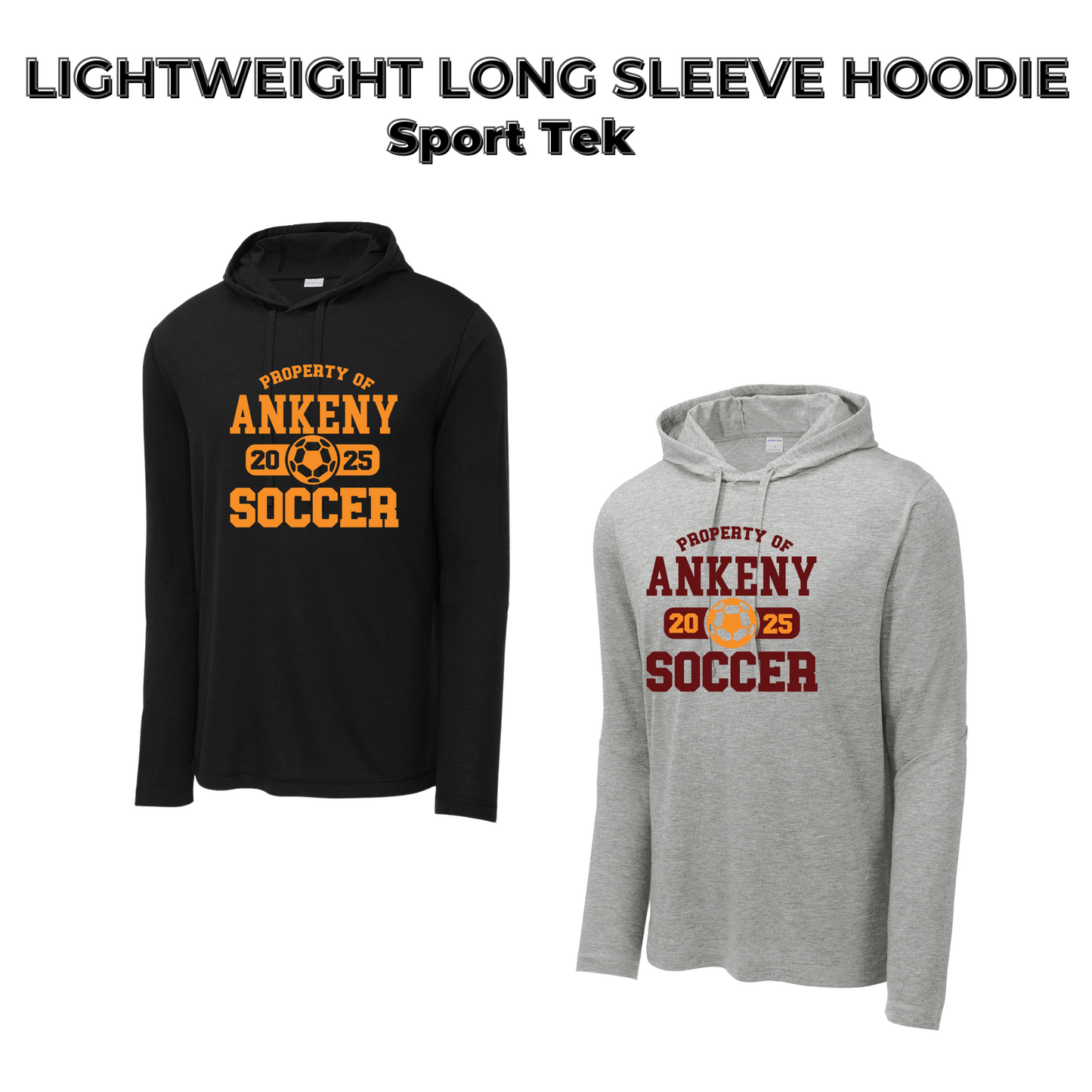 Adult - Sport Tek Long Sleeve Hooded Tee - (Ankeny Hawks Soccer)