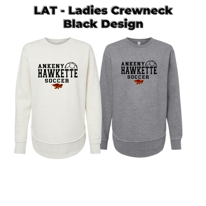 Ladies - LAT Crewneck Sweatshirt - (Ankeny Hawks Soccer)