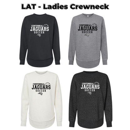 Ladies - LAT Crewneck Sweatshirt - (Centennial Jaguar Soccer)