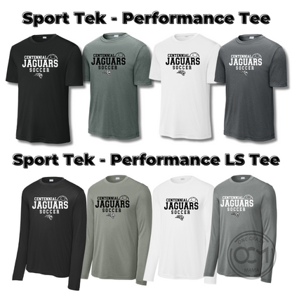 Youth - Sport Tek Tee & LS Tee Performance apparel - (Centennial Jaguars Soccer)
