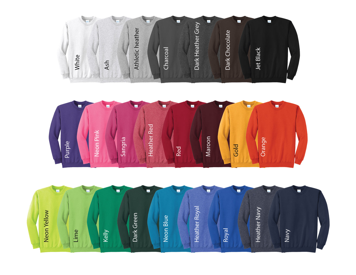 Adult - Pick your Mascot Sequin Patch Sweatshirts (Port & Co)