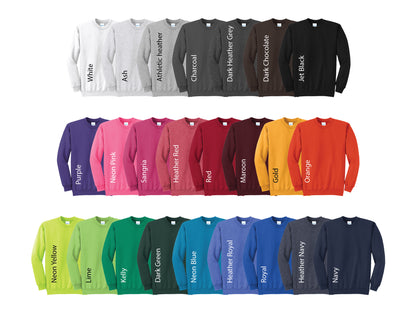 Adult - Pick your Mascot Sequin Patch Sweatshirts (Port & Co)