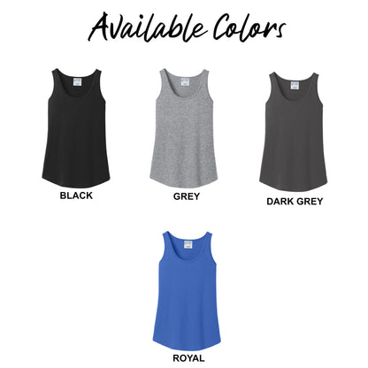 Ladies - Port & Co Cotton Tank Top - (Ankeny Mustangs Baseball)